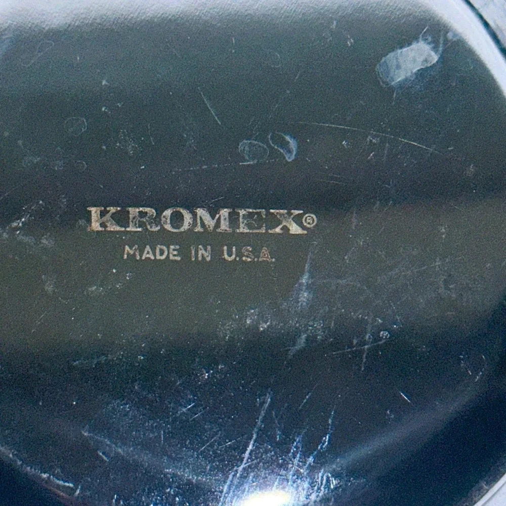 Vintage Kromex Chrome Lazy Susan Base Platter Mid Century Modern Made in USA